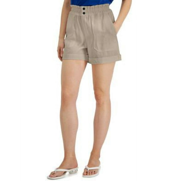 MSRP $60 Inc International Concepts Womens Twill Shorts Beige Size 8