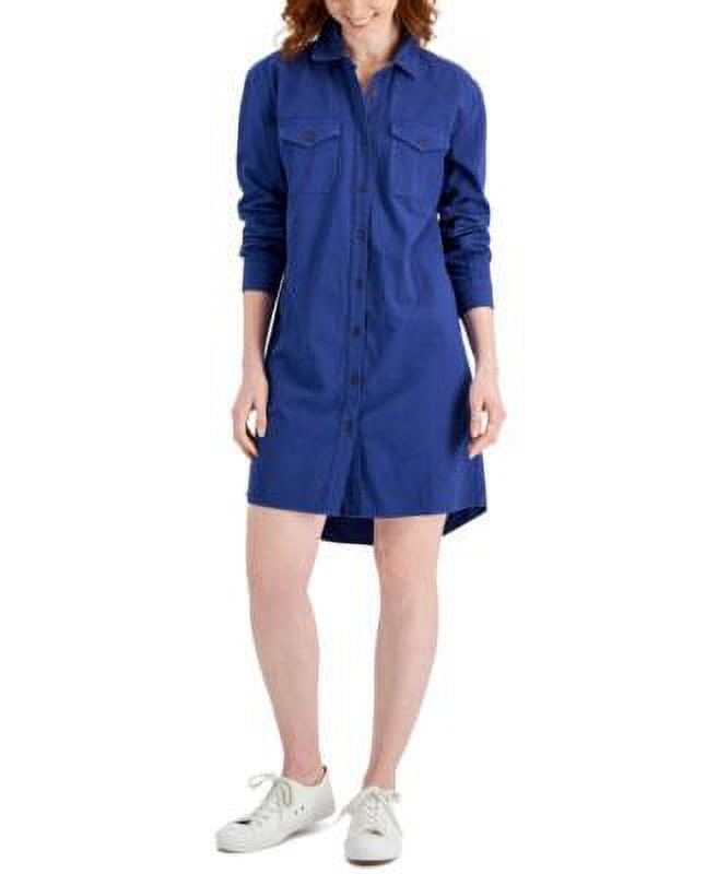 MSRP $60 Style & Co Cotton Utility Shirt Dress Navy Size 2XL