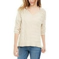 thumbnail image 1 of MSRP $65 American Rag Juniors' Multi-Stitch Hoodie Beige Size XXS, 1 of 1
