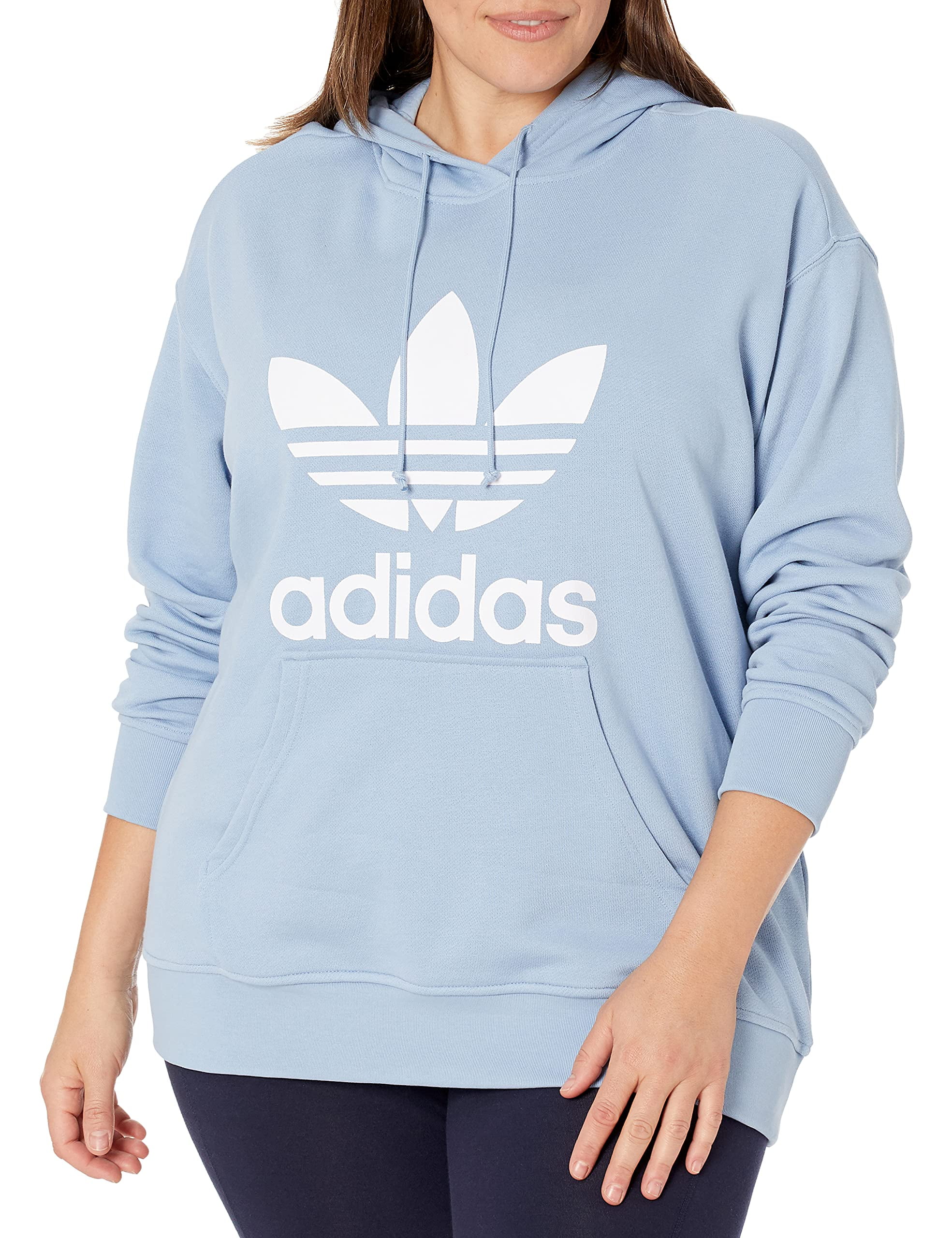 MSRP 65 adidas Originals Plus Size Trefoil Hoodie Ambient Sky Blue Size 2X Walmart