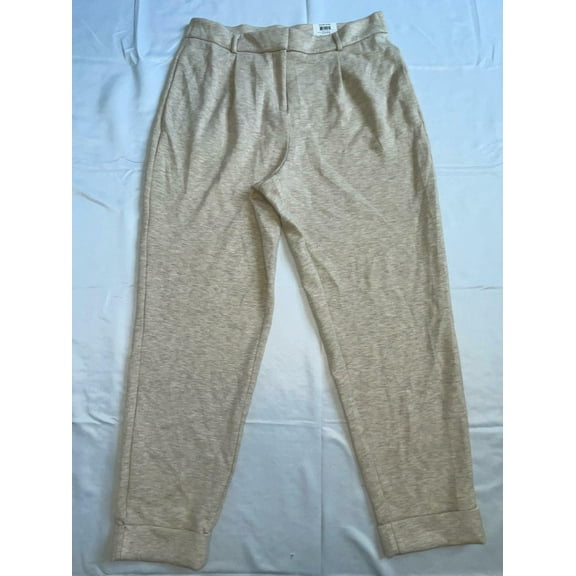 MSRP $70 Alfani Cuffed Pleated Pants Beige Marble Size Large
