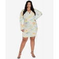 thumbnail image 1 of MSRP $70 Bar III Women Trendy Plus Size Mesh Ruched Bodycon Dress Size 1X, 1 of 2