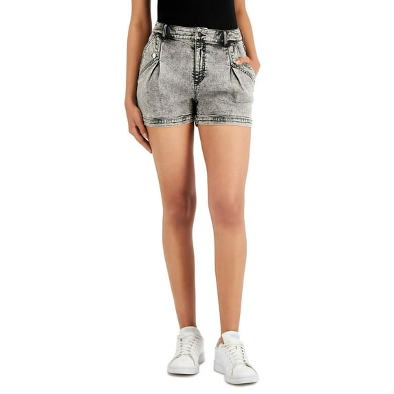 MSRP $70 INC International Concept Women High Rise Acid Wash Grey Shorts Size 12