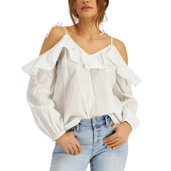 MSRP $70 INC International Concepts Womens Cold-Shoulder Blouse Size XL