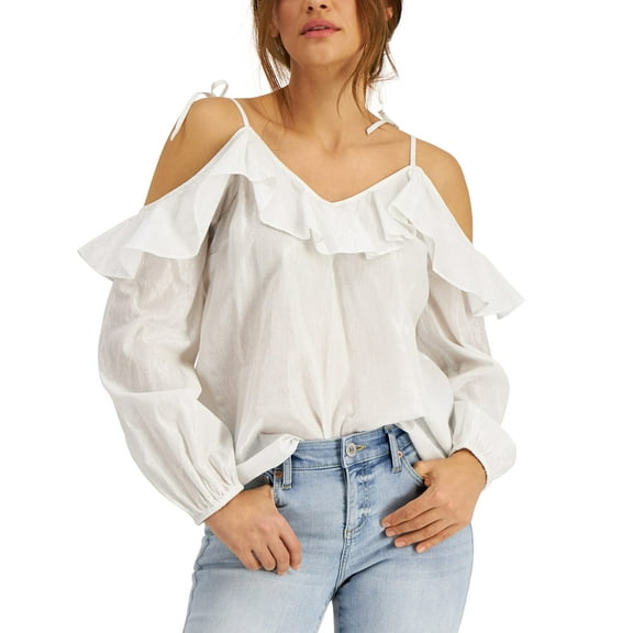 MSRP $70 INC International Concepts Womens Cold-Shoulder Blouse Size XL