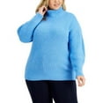 thumbnail image 1 of MSRP $80 Alfani Plus Size Mock-Neck Sweater Blue Size 2X, 1 of 1