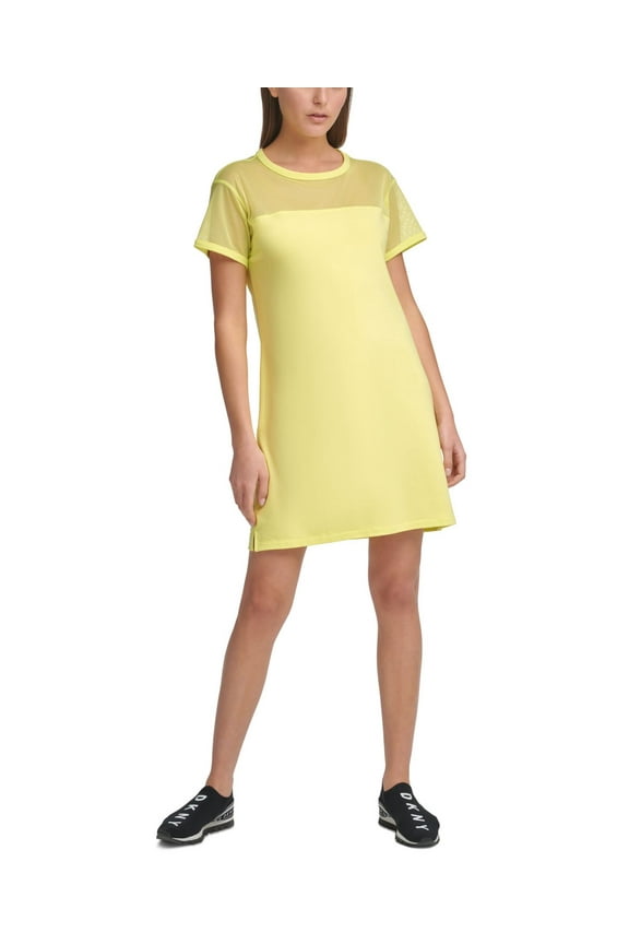 MSRP $80 Dkny Sport Mesh-Blocked T-Shirt Dress Size XS
