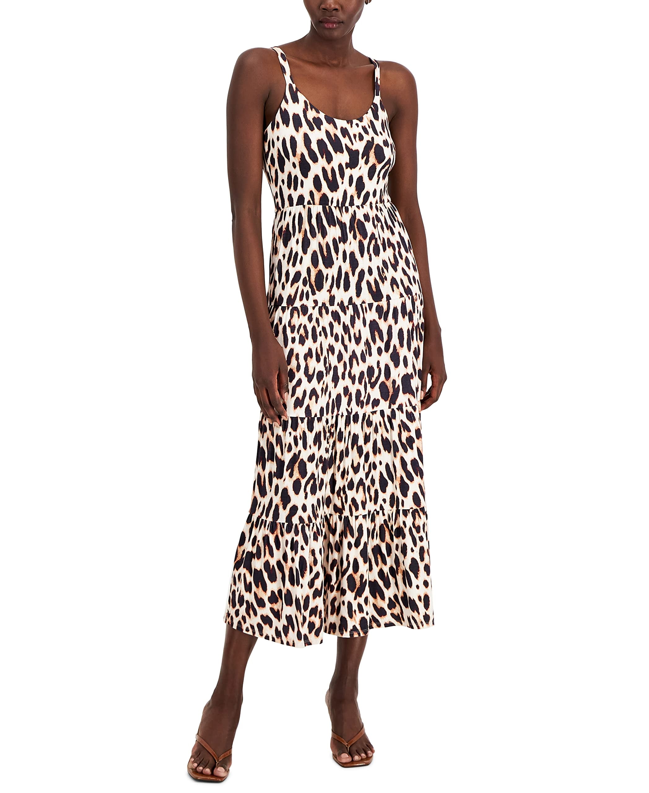 ladies leopard print dresses Long printed dress for women Brushed DTY FULL TILT Leopard Print Womens