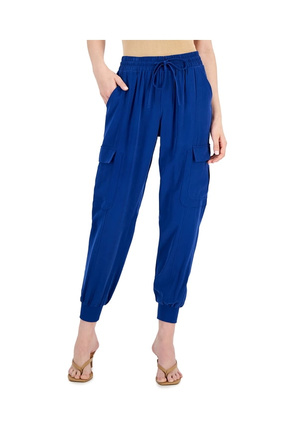 MSRP $80 International Concepts Womens Utility Jogger Pants Aqua Size 2XL