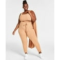 thumbnail image 1 of MSRP $89 Nina Parker Trendy Plus Size Terry Jogger Pants ONLY Beige Size 3X, 1 of 1