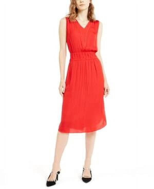 MSRP $90 Alfani Petite Smocked-Waist Fit & Flare Dress Red Size PS -  Walmart.com