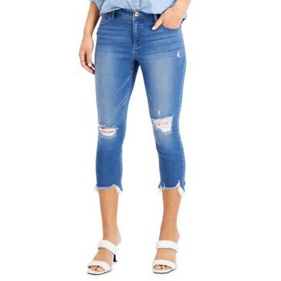 MSRP $90 Inc Essex Cropped Skinny Jeans Blue Size 14