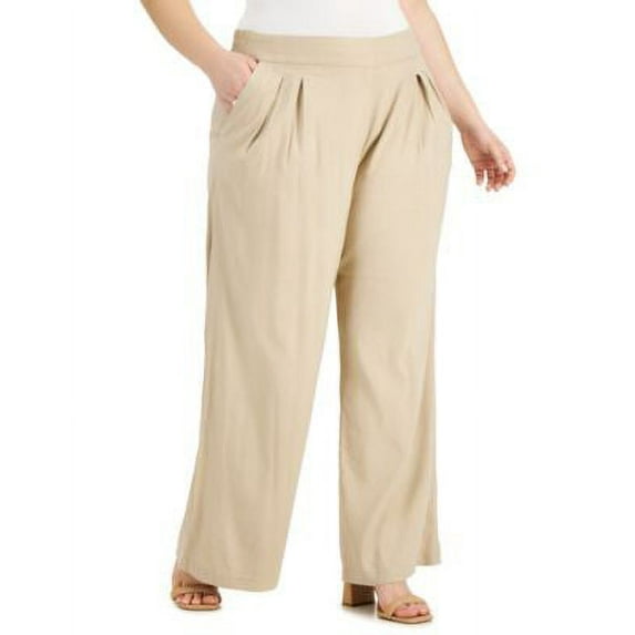MSRP $90 Inc International Concepts Women Plus Size Wide-Leg Pants Size 24W