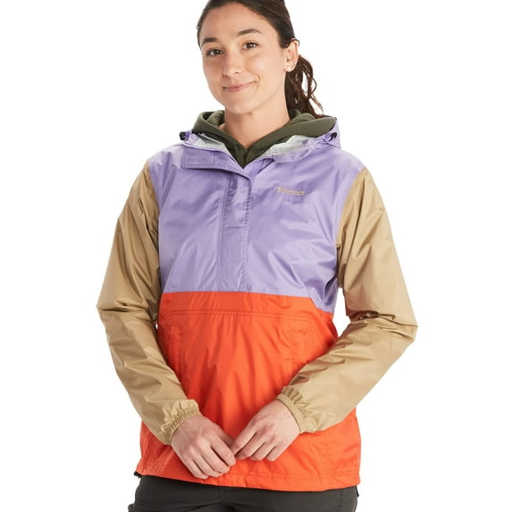 MSRP $90 Marmot Womens Breathable Waterproof 1/4 Zip Jacket Orange Size Large
