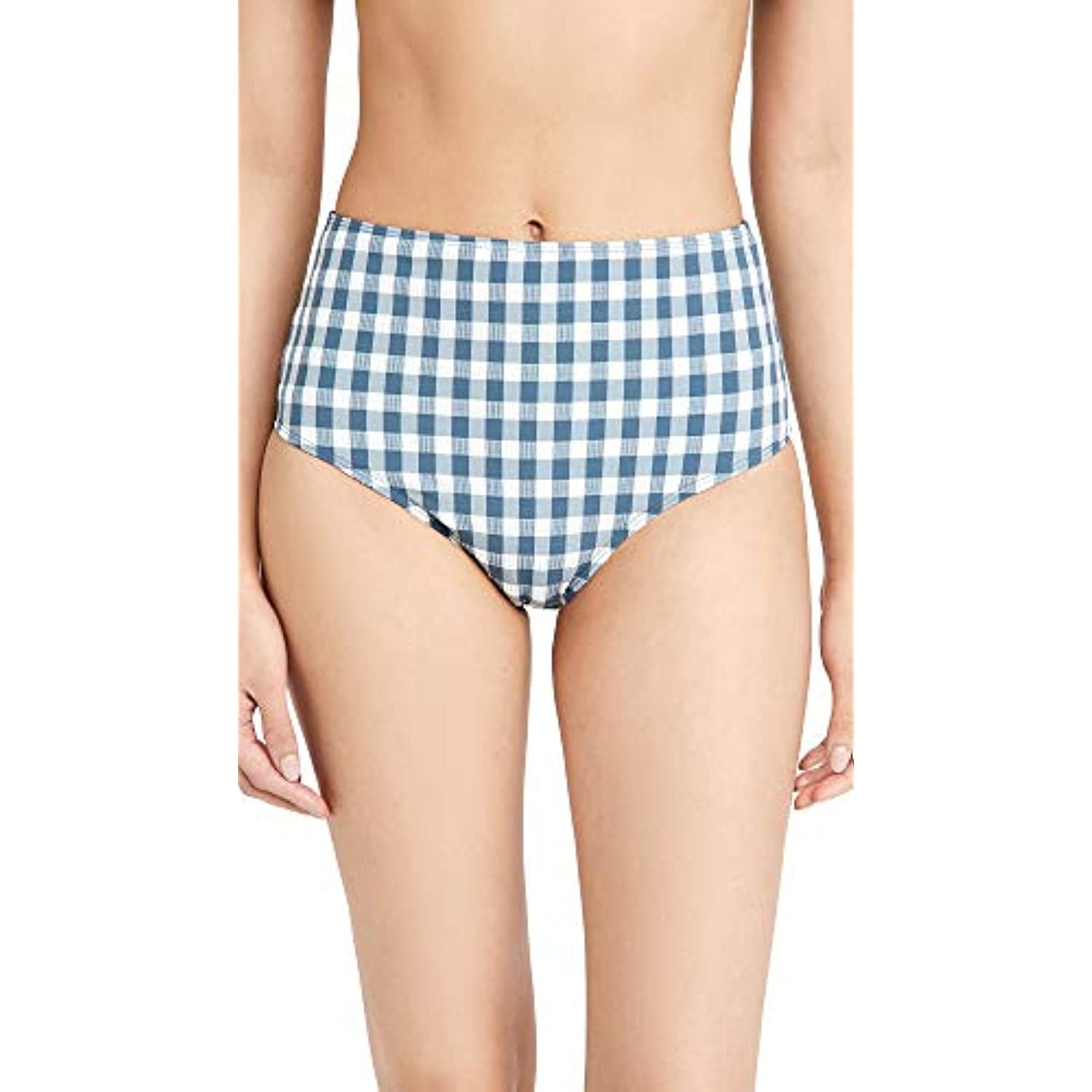 MSRP $95 Faithfull The Brand Women's Bonnieux Bikini Bottoms Blue Size Medium