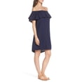 thumbnail image 1 of MSRP $98 Tommy Bahama Off the Shoulder Cover-Up Dress Navy Size Small, 1 of 1