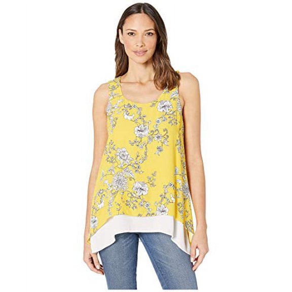 MSRP $99 Karen Kane Double Layered Tank Print Size S