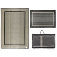 thumbnail image 1 of MSRUGS Courtyard Collection Indoor/Outdoor Mat Area Rug with Bag - 5' x 7' Border Design Gray/Charcoal Gray Reversible, 1 of 5