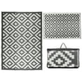 thumbnail image 1 of MSRUGS Courtyard Collection Trellis Design Gray/White Reversible Indoor/Outdoor Mat Area Rug with Bag - 5' x 7', 1 of 5