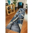 thumbnail image 1 of MSRUGS Frize Collection Conwy Polypropylene Area Rug Gray/ Blue 2' x 5' Runner Novelty,Abstract 6' Runner Indoor,Runner Kitchen,Entryway,Dining Room, 1 of 5