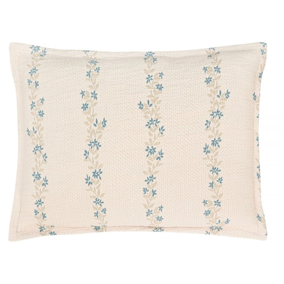 Mainstays Heritage Floral Pillow Sham, Indigo Vines, Standard
