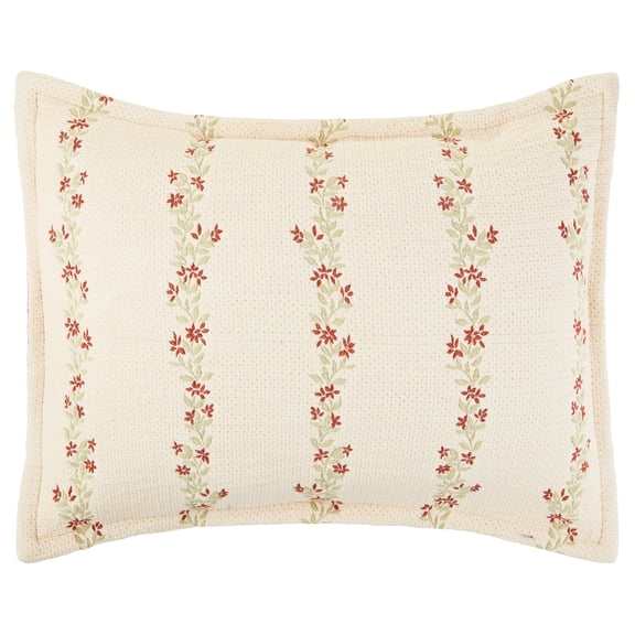 Mainstays Heritage Floral Pillow Sham, Terracotta Vines, Standard