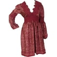 thumbnail image 1 of MSSP Crochet Sleeve Shift Dress, Medium, Wine, 1 of 2