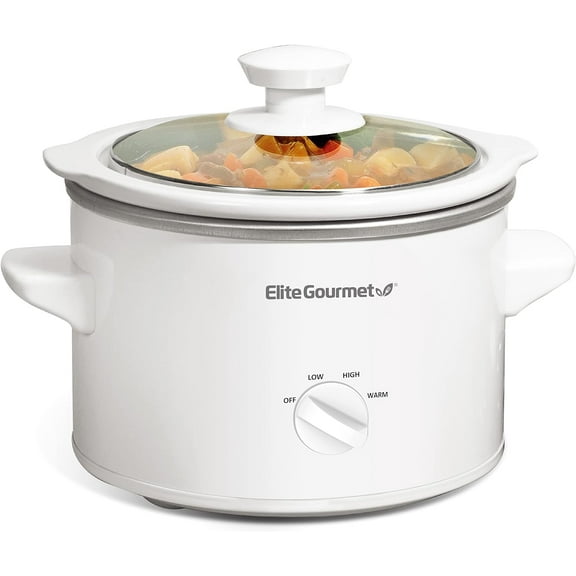MST-250XW Electric Slow Cooker Ceramic Adjustable Temp, Entrees, Sauces, Stews & Dips, Dishwasher Safe Glass Lid & Crock