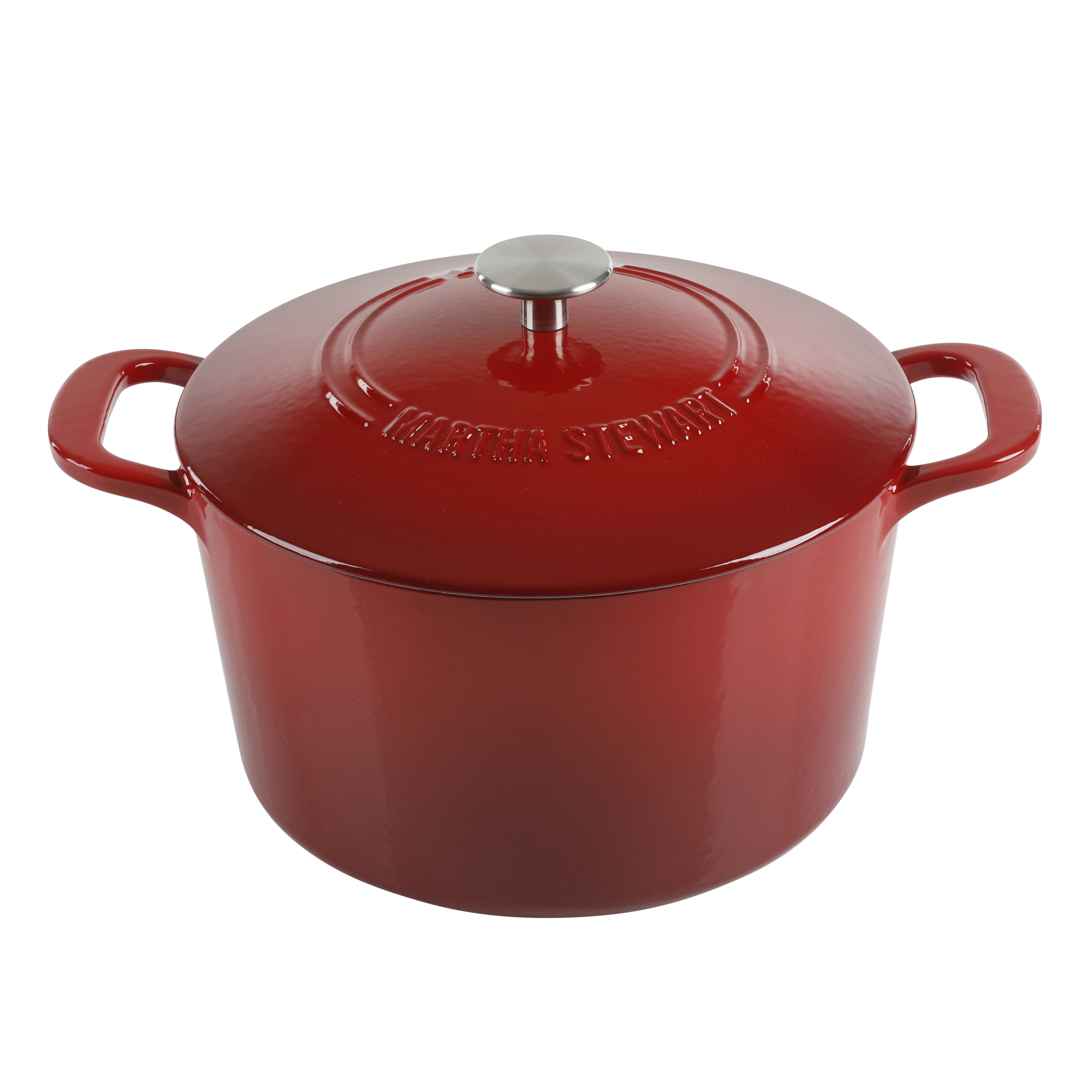 Walmart discount codes: Martha Stewart Everyday Eastwick 7 Quart Enamel on Steel Dutch Oven Red