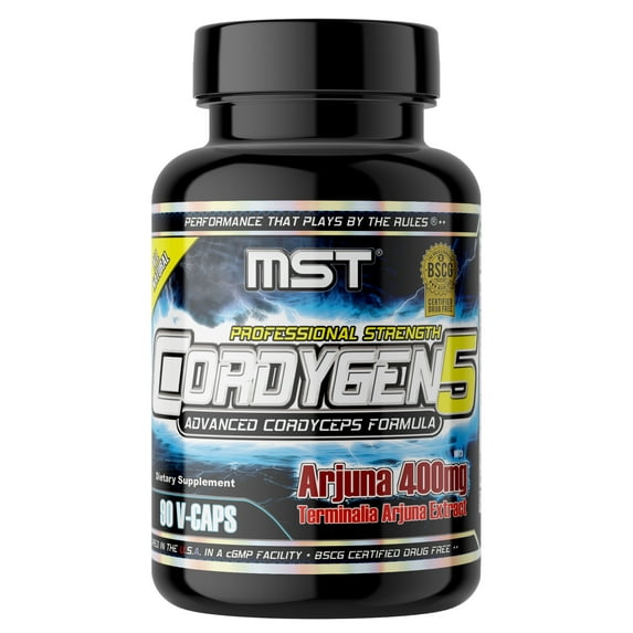 MST Millennium Sport Technologies, Cordygen5, US Grown Cordyceps + Terminalia Arjuna Extract, Pre Workout and Pre Endurance, Immune Support, BSCG Certified Drug Free, 90 VCaps