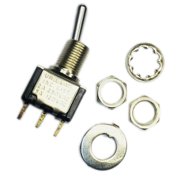 MST105-D-49 Switch Toggle ON-ON SPDT Round Lever PC Pins 5A 120VAC / 2A 250VAC 28VDC PC Mount with Threads