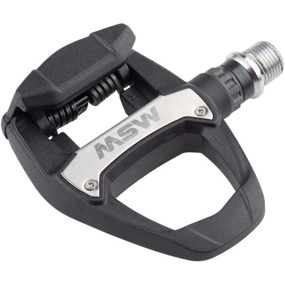 MSW Judo Pedals - Single Side Road Clipless, Composite, 9/16", Black