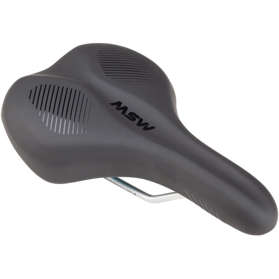MSW SDL-173 Spin Fitness Saddle - Black Soft-Touch Cover High Density Foam