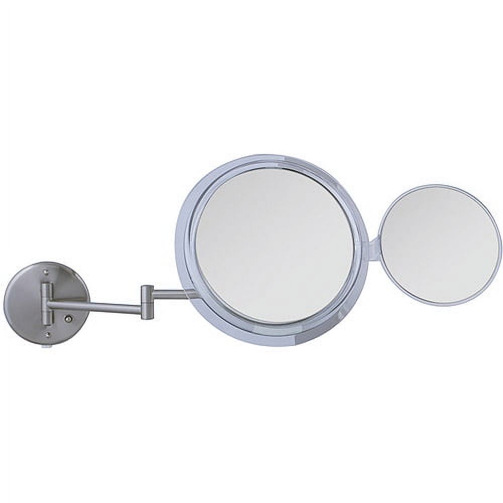 MSW47 Zadro Surround Light Wall Mount Mirror with Mini Folding Mirror