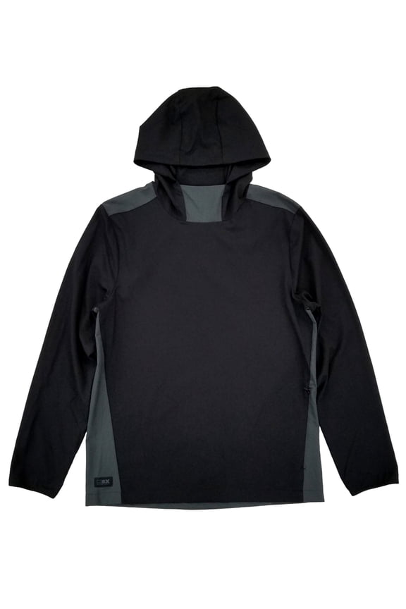 By Michael Strahan Mens Black & Gray Ultra Vent Workout Training Hoodie M