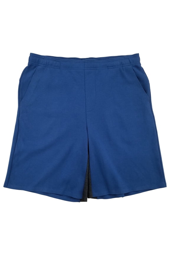 By Michael Strahan Mens Blue & Dark Gray Athletic Double Knit Shorts Small