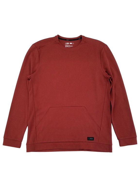 By Michael Strahan Mens Spiced Apple Red Double Knit Long Sleeve Shirt 2XLT