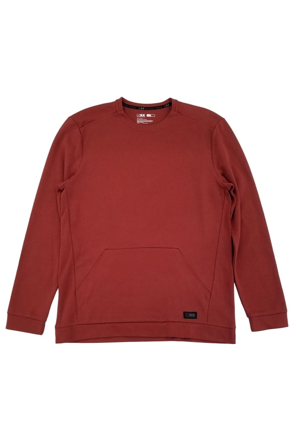 By Michael Strahan Mens Spiced Apple Red Double Knit Long Sleeve Shirt 2XLT