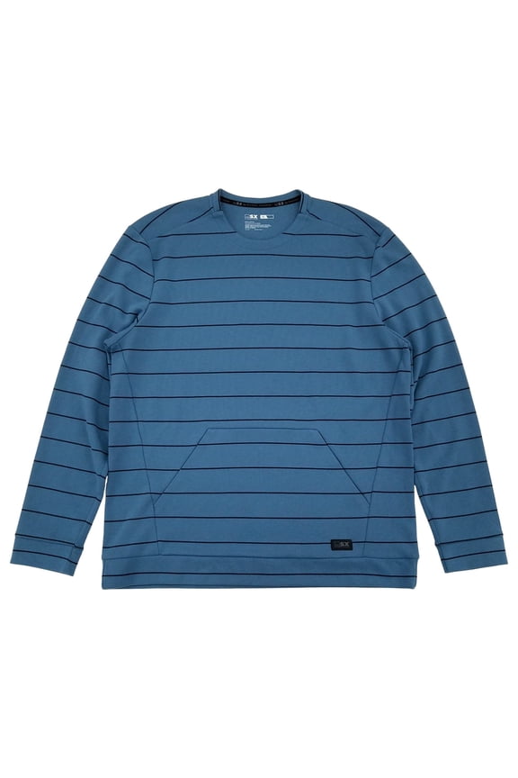 By Michael Strahan Mens Stellar Blue Double Knit Long Sleeve Shirt X-Large