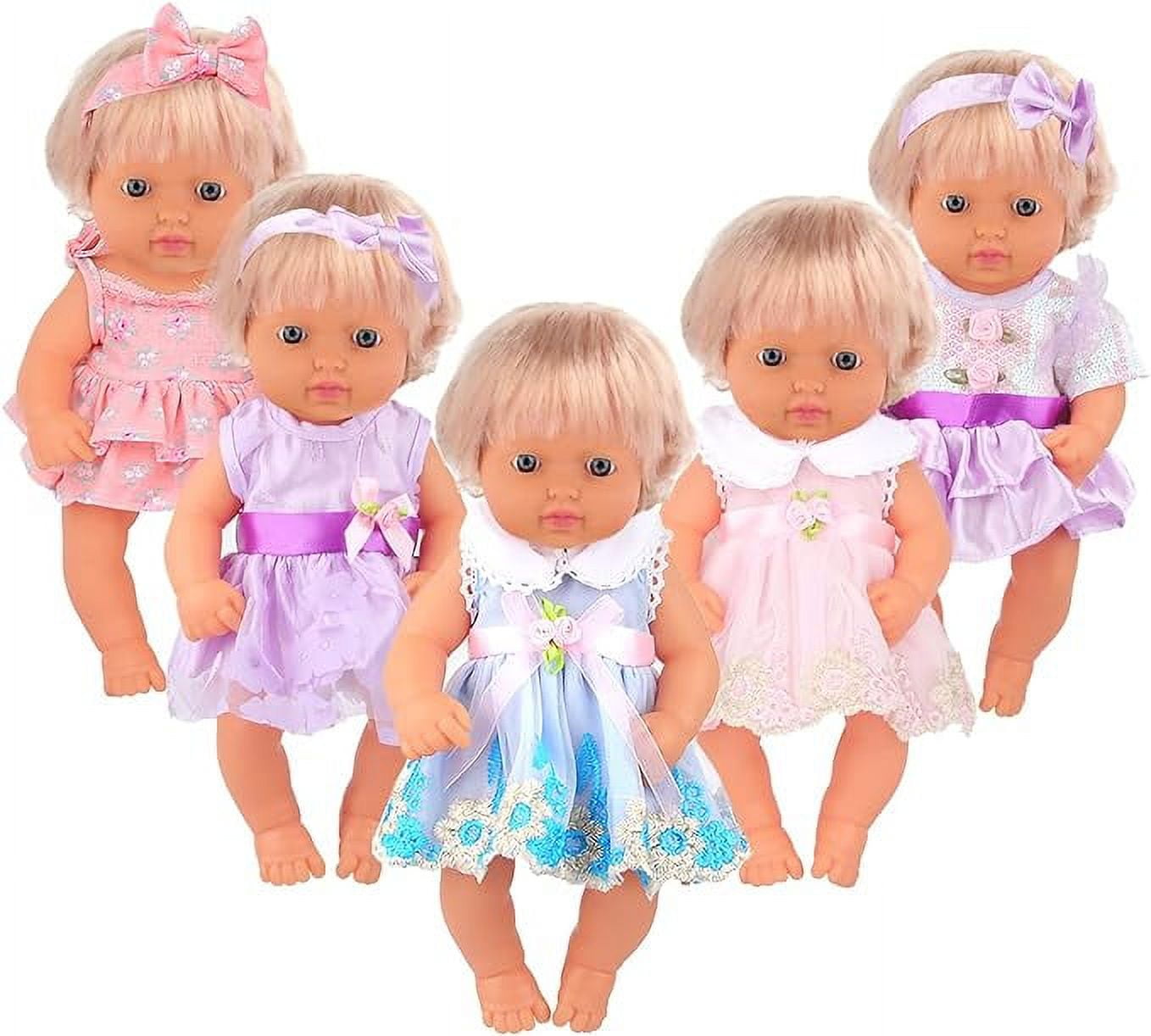 MSYO Fashion Doll Clothes 5 Set Complete Baby Doll Clothes for 12 14 Inch Doll Clothes with 12 14 Inch New Born Baby Doll Clothes Accessories My Life Doll Clothes Our Doll Generation Dolls Clothes