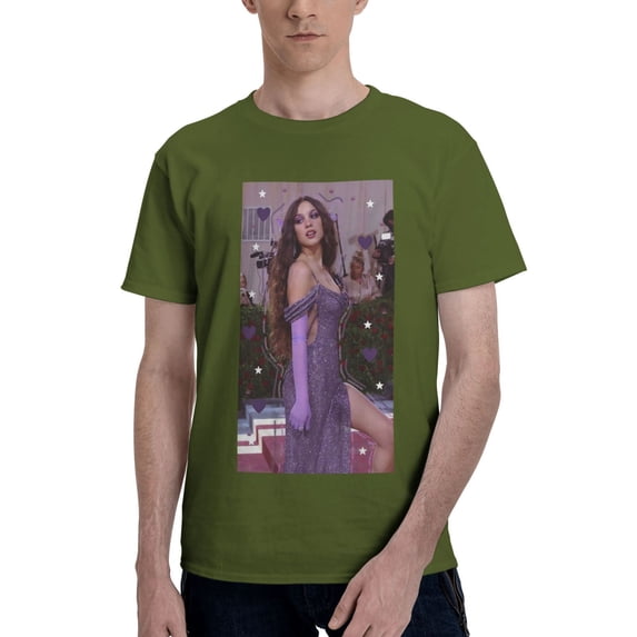 MSZB Olivia Isabel Rodrigo Men's Cotton Short Sleeved T-shirt