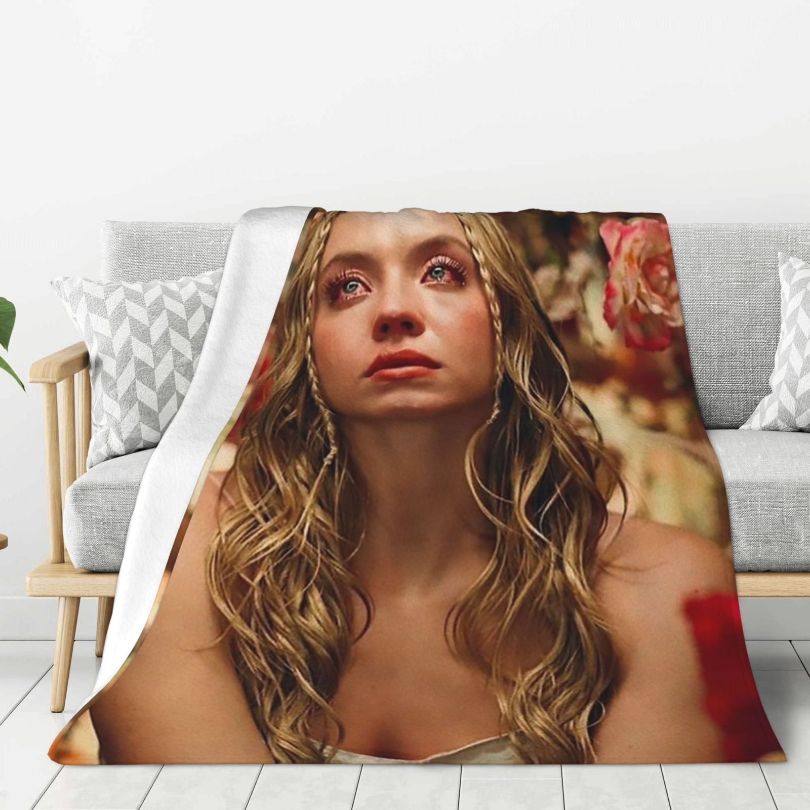 MSZB Super Sydney Bernice Sweeney Throw Blanket Couch Sofa Bed Ultra