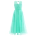 thumbnail image 1 of MSemis Big Girl Mesh Cutout Back Flower Girl Long Dress, 1 of 7