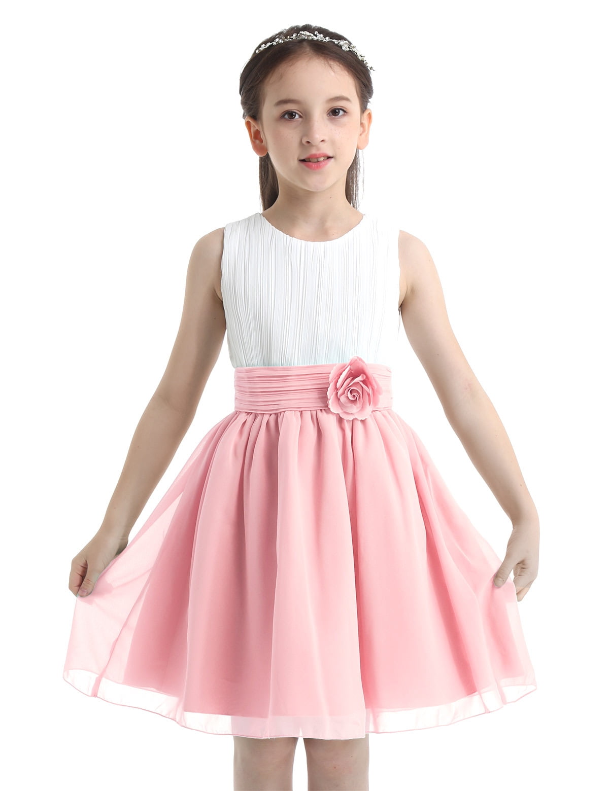 Robe De Soirée Cocktail L.A Love Taille 6 – Rose Brodée, Très Bon état
