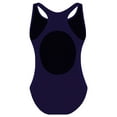 thumbnail image 1 of MSemis Girls Cutout One Piece Swimsuit Racer Back Beach Bathing Suit,Sizes 4-16 Navy Blue 16, 1 of 5