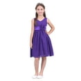 thumbnail image 1 of MSemis Girls Flower Wedding Pageant Bridesmaid Dress Ball Gown Purple 6, 1 of 7