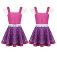 thumbnail image 1 of MSemis Girls Kids Ruffled Sleeves Princess Fancy Dress Halloween Cosplay Costumes, 1 of 6