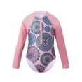 thumbnail image 1 of MSemis Girls One Piece Swimwear Rash Guard Printed Sun Protection Swimsuit Pink Flower 10, 1 of 6