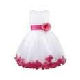 thumbnail image 1 of MSemis Girls Princess Pageant Wedding Bridesmaid Flower Tulle Ball Gown Dress Hot Pink 6, 1 of 4