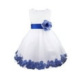 thumbnail image 1 of MSemis Girls Princess Pageant Wedding Bridesmaid Flower Tulle Ball Gown Dress Navy Blue 5, 1 of 6